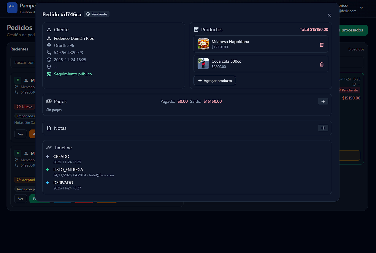 Control Total del Pedido